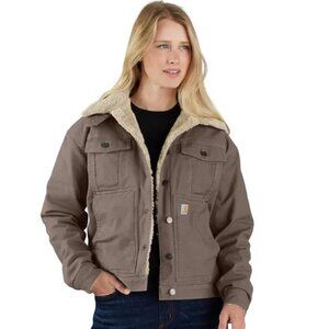 Carhartt Loose Fit Canvas Sherpa-Lined Jacket